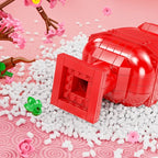Lucky Peach Blossom Vase Micro Building Blocks