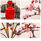 Lucky Peach Blossom Vase Micro Building Blocks