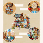 Merchant Store & Horse Stable Micro Building Sets Collection