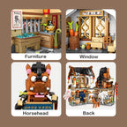 Merchant Store & Horse Stable Micro Building Sets Collection