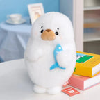 Mochi Seal Plushie with Fish