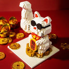 Muscle Lucky Cat & Kimono Outfit Nano Building Blocks