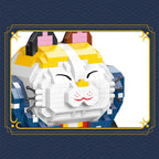 Muscle Lucky Cat & Kimono Outfit Nano Building Blocks