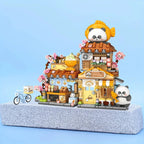 Panda Taiyaki Flower Cafes Foldable Micro Building Set Collection