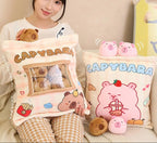 Pink Brown Capybara Candy Bag Plushies