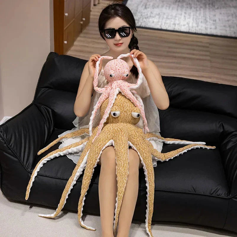 Pink Brown Funny Octopus Plushies