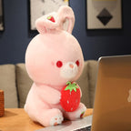 Pink Strawberry Bunny Rabbit Plush