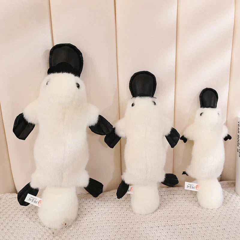 Pleep the Fluffy Brown & White Platypus Plush