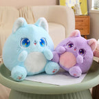 Rainbow Fluffy Cat Squad Ball Plushies