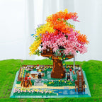 Rainbow Sakura Tree House Light Nano Building Blocks