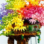Rainbow Sakura Tree House Light Nano Building Blocks