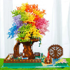 Rainbow Sakura Tree House Light Nano Building Blocks