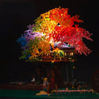 Rainbow Sakura Tree House Light Nano Building Blocks