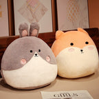 Round Cat Bunny Fox Pillow Plushie Collection