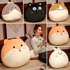 Round Cat Bunny Fox Pillow Plushie Collection
