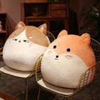 Round Cat Bunny Fox Pillow Plushie Collection