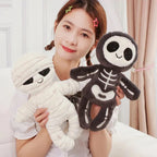 Scary Skeleton and Mummy Halloween Plushies