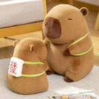 Sleepy Capybara with Mahjong Backpack Plushie