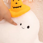 Smiling Halloween Pumpkin Ghost Plush