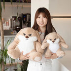 Spike the Angry Beige Fluffy Bunny Plushie