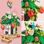 Strawberry Pot & Red Flower Micro Building Blocks