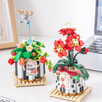 Strawberry Pot & Red Flower Micro Building Blocks