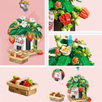 Strawberry Pot & Red Flower Micro Building Blocks
