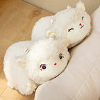 Sweet Fluffy Laying Lamb Snuggle Buddies