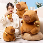 The Kawaii Capybara with Mini Avocado Backpack Plushie