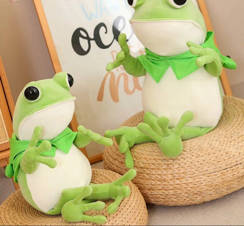 Tito the Funny Green Frog Plush with Hat