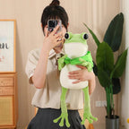 Tito the Funny Green Frog Plush with Hat