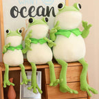 Tito the Funny Green Frog Plush with Hat