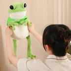 Tito the Funny Green Frog Plush with Hat