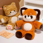Tomo & Mikan the Cat & Red Panda Plush Buddies
