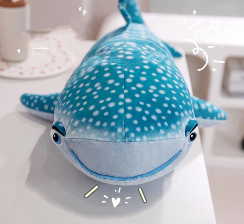 White Beluga Blue Whale Shark 75cm Plushies