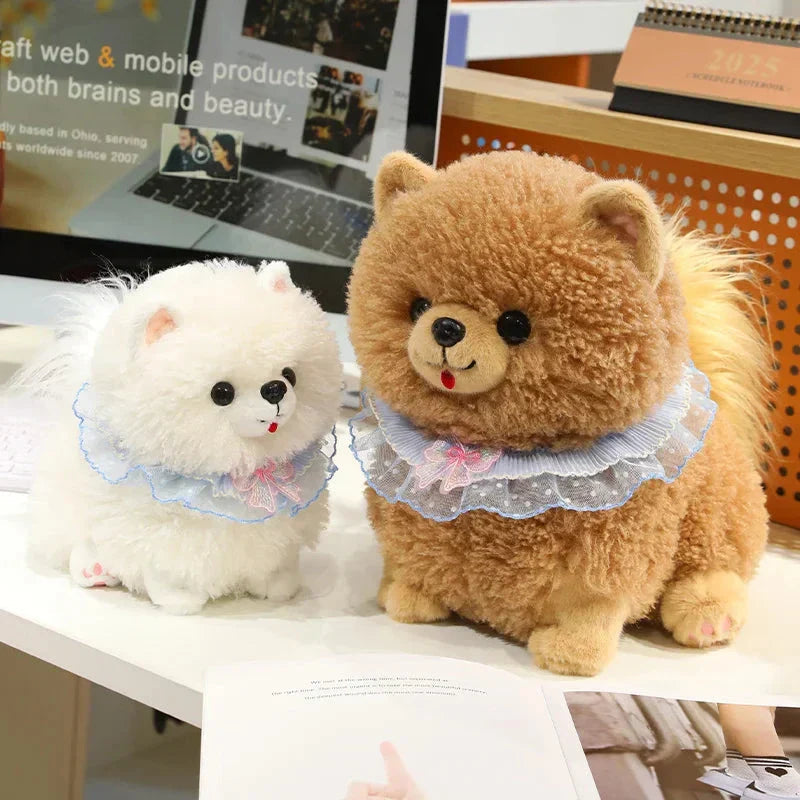 Yumi and Koji the Pomeranian Dog Plushies