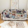 Keith Haring Puzzle Throw Blanket with Jacquard Pattern