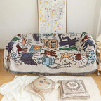 Keith Haring Puzzle Throw Blanket with Jacquard Pattern