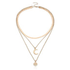 Selestina Tree of Life & Half Moon Luxury Multilayer Necklace