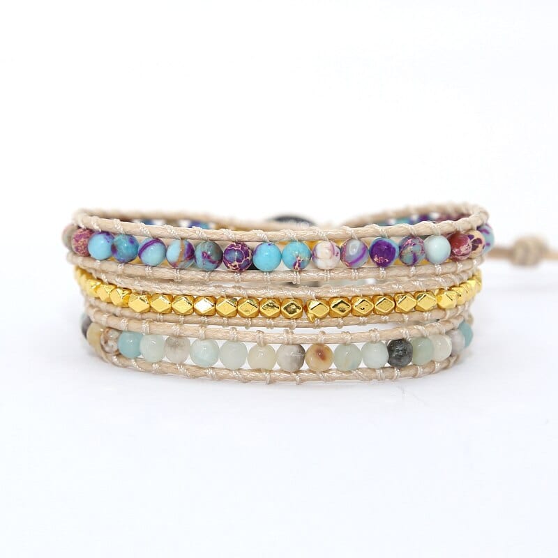 Seductive Amarilis Jasper Wrap Bracelet for Essential Energy