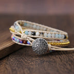Seductive Amarilis Jasper Wrap Bracelet for Essential Energy