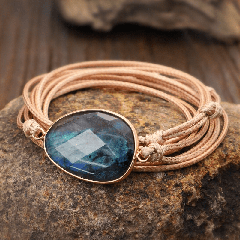 Labradorite Cord Bracelet - Lunaria Elegance