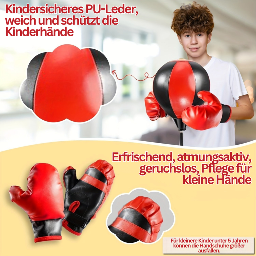 BoksFun JuniorSet – Adjustable Punching Bag with Gloves for Children