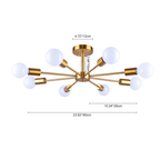 Sputnik Chandelier for Semi-Recessed Installation
