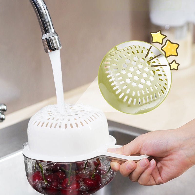 KitchenSeed – 2-Layer Drain Basket for Easy Washing & Water Separation