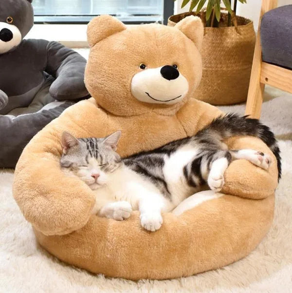 Samiya – Luxury Plush Cat Bed for Sleeping Comfort