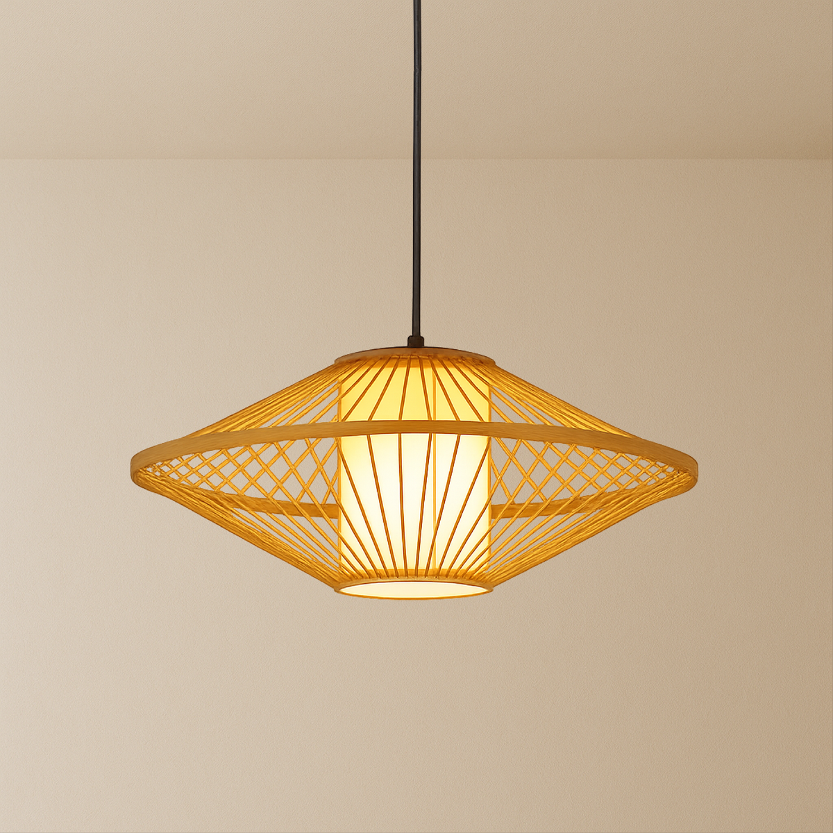 Japanese Bamboo Hanging Lamp