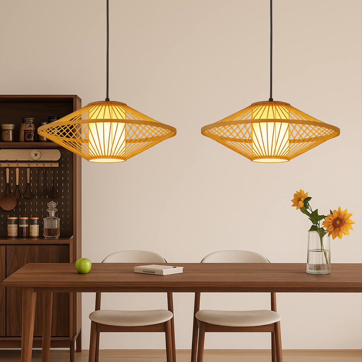Japanese Bamboo Hanging Lamp