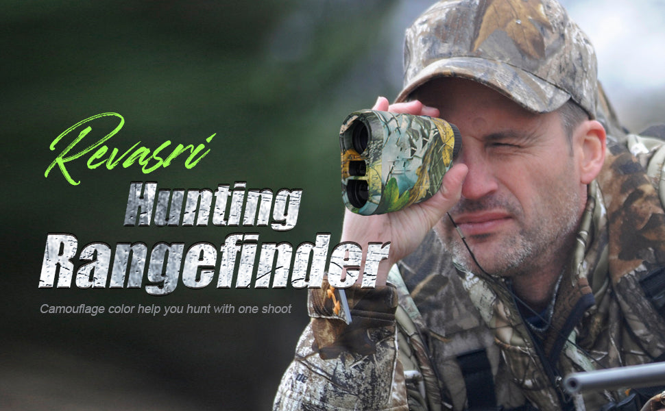 Laser Distance Meter TERRAVIEW 1000 | Up to 1000 m range | Camouflage design | Waterproof & Rechargeable | For hunting & outdoor