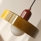 Bauhaus Pendant Light made of Colored Glass
